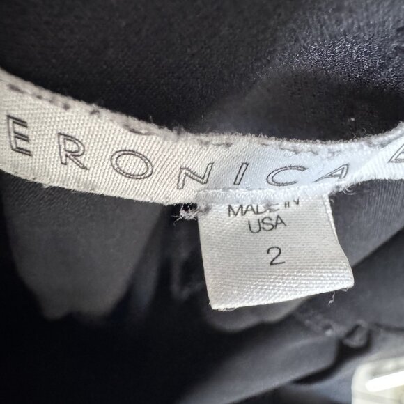 Veronica Beard Zip Back Scuba Slim-Fit Cropped Pants Black Women's Size 2 - Picture 6 of 9